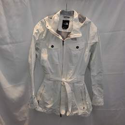 The North Face Hyvent White Full Zip Hooded Jacket Women's Size XL