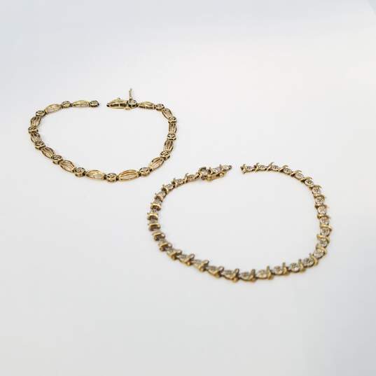 10K Gold Diamond Bracelet Bundle For Repair Damage 9.1g image number 1