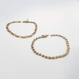 10K Gold Diamond Bracelet Bundle For Repair Damage 9.1g