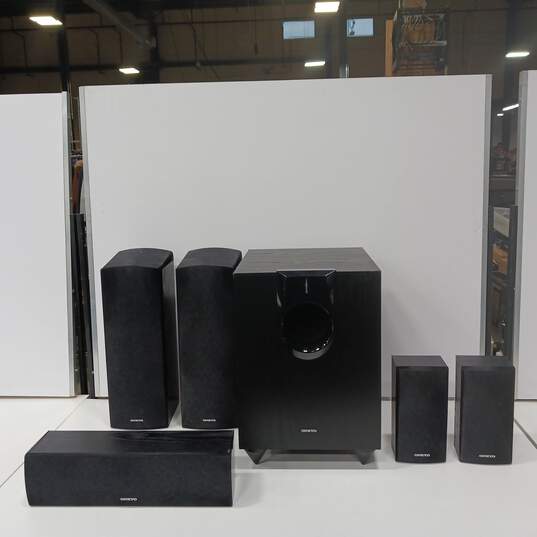 6PC Onkyo Home Theater Speaker System Set Mod3el SKW-593 image number 1