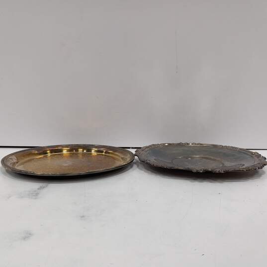 Vintage International Silver Co. Platters with Bowl image number 5