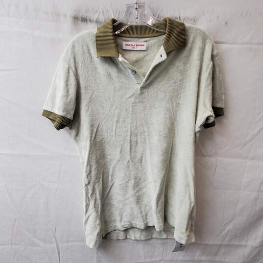 Orlebar Brown Green Cotton Polo Shirt Size S image number 1