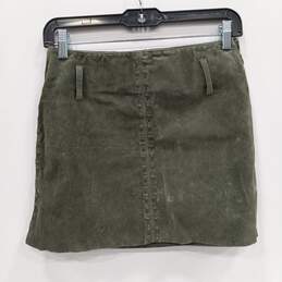 Limited Too Women's Green Leather Mini Skirt Size 14 alternative image