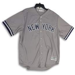 Genuine Merchandise Majestic Mens Gray NY Yankees Derek Jeter #2 Jersey Size XL