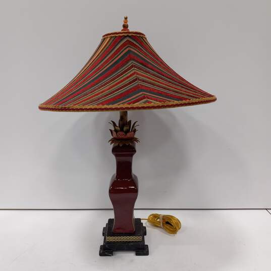 Buy the Vintage Raymond Waiter For Tyndale Red Brass Lamp