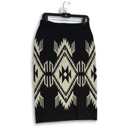 Ariat Womens Chimayo Black White Aztec Straight & Pencil Skirt Size Medium