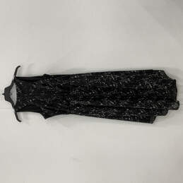 Womens Black Sleeveless Scoop Neck Hi-Low Hem Design Maxi Dress Size Small