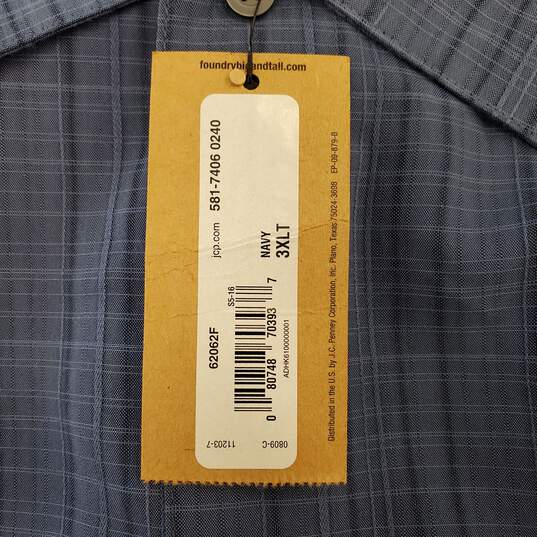 The Foundry Men Blue Button Up Sz 3XLT NWT image number 4