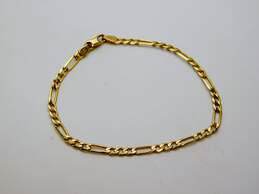 Uno A Erre 14K Gold Figaro Chain Bracelet 5.0g
