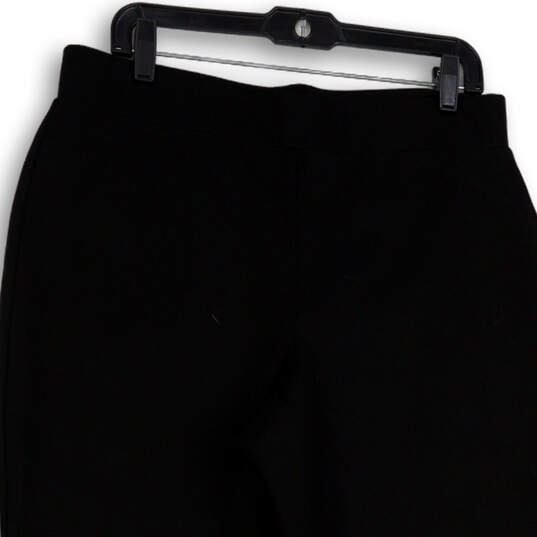Womens Black Elastic Waist Pockets Stretch Pull-On Cropped Pants Size 1X image number 3