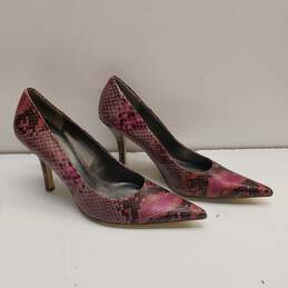 Nine West Fredao Purple Snake Print Pointy Toe Pumps Women's Size 9M alternative image