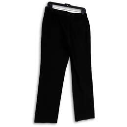 Womens Black Flat Front Pockets Regular Fit Straight Leg Dress Pants Size 6 alternative image