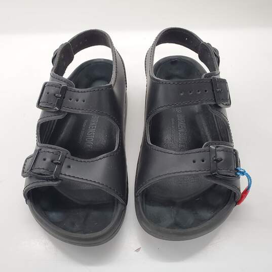 Birkenstock Black Leather Double Buckle Ankle Strap Sandals Unisex Size M6 | W8 image number 1