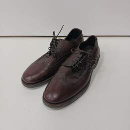 Aguatalia Men's Brown Pebbled Leather Wingtip Dress Shoes Size 11