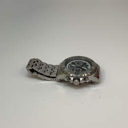 Designer Invicta Silver-Tone Chronograph Round Dial Analog Wristwatch alternative image
