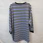 Asos Design Oversized Long Sleeve Striped T-Shirt Dress Women's Size 14 image number 2