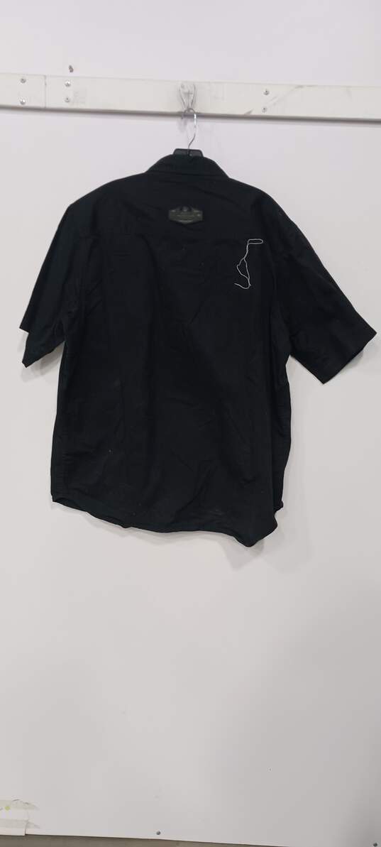 Men’s Harley-Davidson Iron Block Short Sleeve Woven Shirt Sz XL image number 2