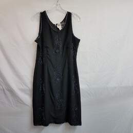 Life & Style New York Vintage Black Silk Beaded Dress Size XL