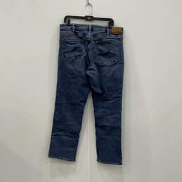 Womens Blue Denim Medium Wash Pockets Straight Leg Jeans Size 38/32 alternative image