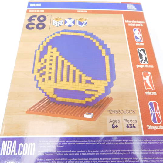 FOCO BRXLZ NBA Golden State Warriors Team Logo Building Blocks 598 Pieces SEALED image number 3