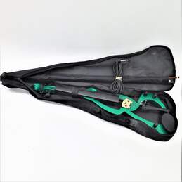 Sojing Brand 4/4 Full Size Green Electric Violin w/ Case, Bow, and Audio Cable