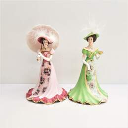 Lena Liu  Heirloom Porcelain Lot of 2  Figural Collection Bells