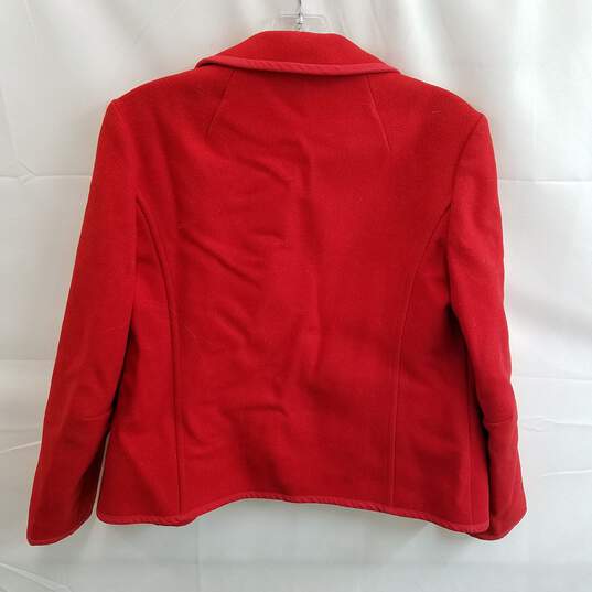 Pendleton Women's Red Wool 2 Button Blazer Size 8 image number 3