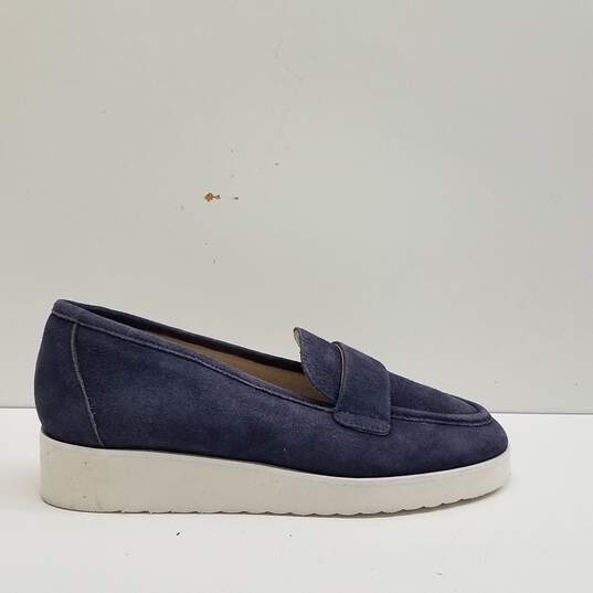 Amalfi By Rangoni Blue Suede Women Penny Loafers US 6.5 image number 1