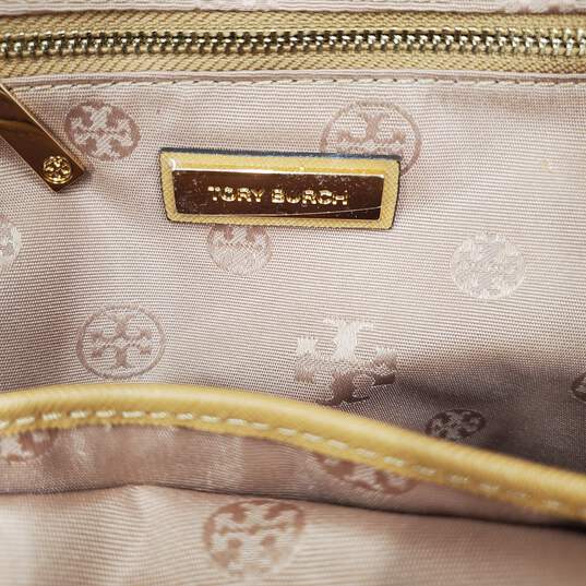 Tory Burch Tan Leather Emerson Top Zip Tote