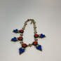 Designer J. Crew Gold-Tone Multicolor Crystal Stone Statement Necklace image number 2