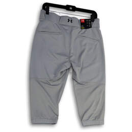 NWT Womens Gray Flat Front Pockets Tapered Leg Capri Pants Size Medium alternative image