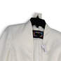 NWT Womens White Long Sleeve Pockets Open Front Blazer Size 2 image number 3