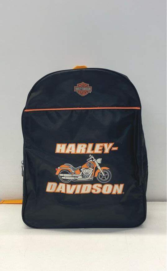 Harley Davidson Black Nylon Backpack Bag image number 1