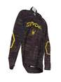 Boys Black Yellow Space Dye Pockets Hooded Pullover Sweatshirt Size Large image number 3