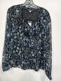 Tommy Hilfiger Black And Blue Floral Blouse Size XL NWT image number 1