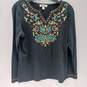 Dressbarn Women's Embroidered Long Sleeve Top Size M image number 1