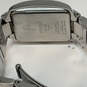 Designer Fossil ES-1234 Silver-Tone Rectangular Dial Analog Wristwatch image number 4