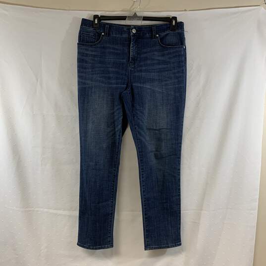 Women's Medium Wash Chico's Girlfriend Ankle Jeans, Sz. 1R image number 1