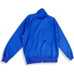 Mens Blue Mock Neck Long Sleeve Pockets Full-Zip Track Jacket Size X-Large alternative image