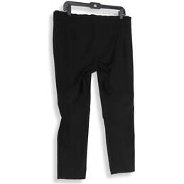 Womens Black Stretch Pockets Flat Front Straight Leg Ankle Pants Size M alternative image