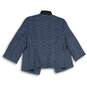 NWT The Limited Womens Navy Blue White Long Sleeve Open Front Jacket Size L image number 2
