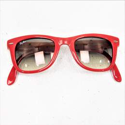 Ray Ban Red Folding Wayfarer Sunglasses RB4105 w/ Leather Case alternative image