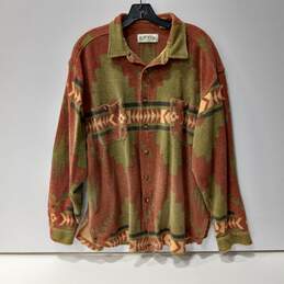 Vintage Orvis Men's Aztec Southwestern LS Button Up Cotton Shirt Size L