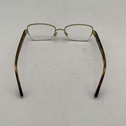 Womens Gold Brown Mitzi IV MK-7008 Half-Rim Rectangular Eyeglasses Frame alternative image