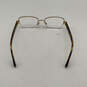 Womens Gold Brown Mitzi IV MK-7008 Half-Rim Rectangular Eyeglasses Frame image number 2