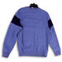 Womens Blue Black Crew Neck Long Sleeve Pullover Sweatshirt Size Medium image number 2