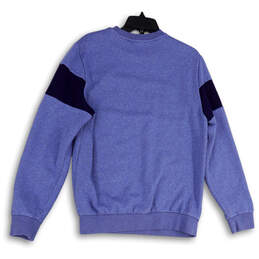 Womens Blue Black Crew Neck Long Sleeve Pullover Sweatshirt Size Medium alternative image