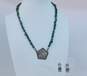 VNTG Engraved 925 Sterling Silver & Turquoise Beaded Jewelry image number 1