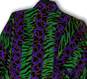 Womens Black Multicolor Printed Ruffle Button Front Blouse Top Size 8 image number 4