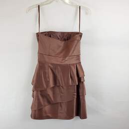 BCBG Paris Women Brown Dress Sz 2 alternative image
